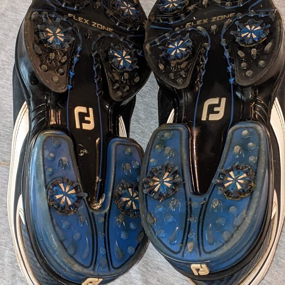 FootJoy Flex Zone 53139 Men's Golf Cleats Shoes Size 10.5 W - Picture 4 of 7